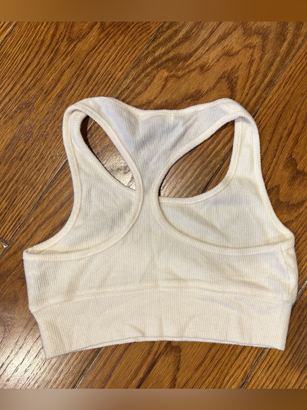 Z Supply Cream Ribbed Racerback Bralette - Picture 2 of 3